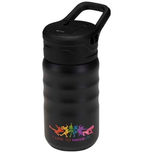 Bidon sportowy Knox o pojemności 350 ml, wykonana ze stali nierdzewnej z podwójnymi ściankami i materiału pochodzącego z recy