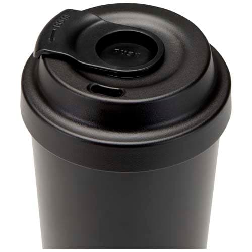 Kubek termiczny Hampton o pojemności 480 ml, wykonany ze stali nierdzewnej z recyklingu z certyfikacją RCS, z podwójnymi ścia