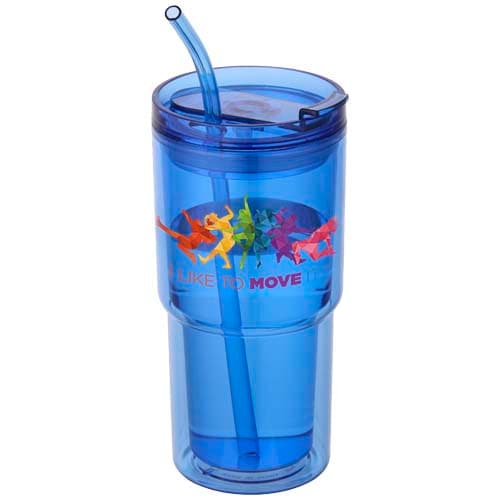 Kubek plastikowy Archer o pojemności 480 ml z podwójnymi ściankami
