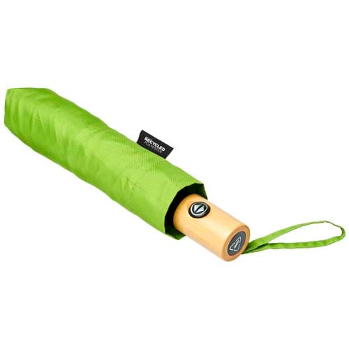 Składany, automatycznie otwierany/zamykany parasol Bo 21” wykonany z plastiku PET z recyklingu