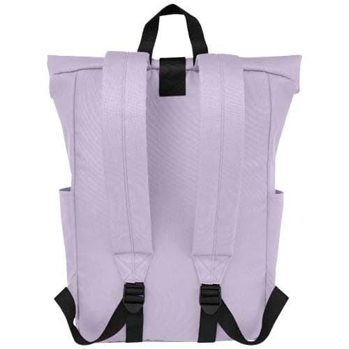 Byron plecak na laptopa 15,6 cala z tworzywa RPET z certyfikatem GRS z zawijanym zamknięciem, 18 l