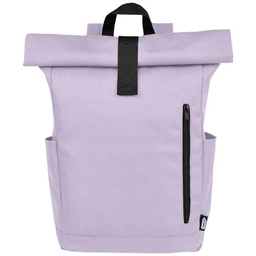 Byron plecak na laptopa 15,6 cala z tworzywa RPET z certyfikatem GRS z zawijanym zamknięciem, 18 l