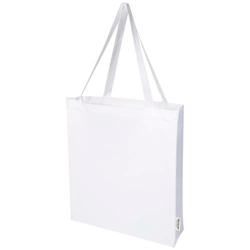 Madras torba na zakupy z bawełny z recyklingu z certyfikatem GRS 140 g/m² z dnem 12L