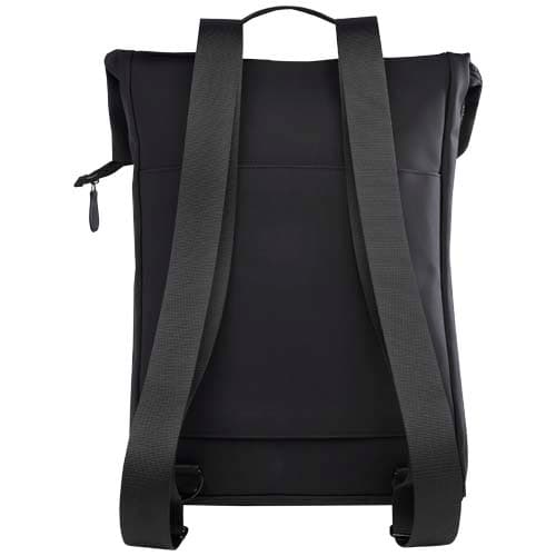 Plecak na laptopa 15,6" Turner z materiałów recyklingowanych GRS, o pojemności 12 l, ze zwijaną klapą