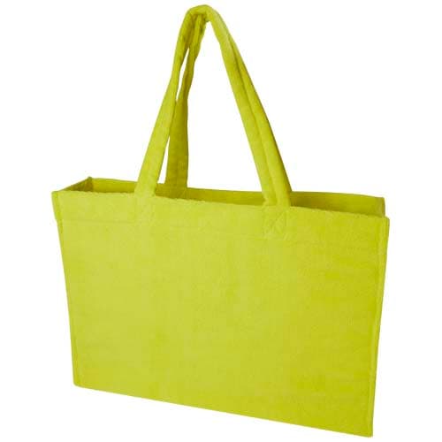 Torba plażowa Siam z materiału frotte z recyklingu GRS, o pojemności 13 l