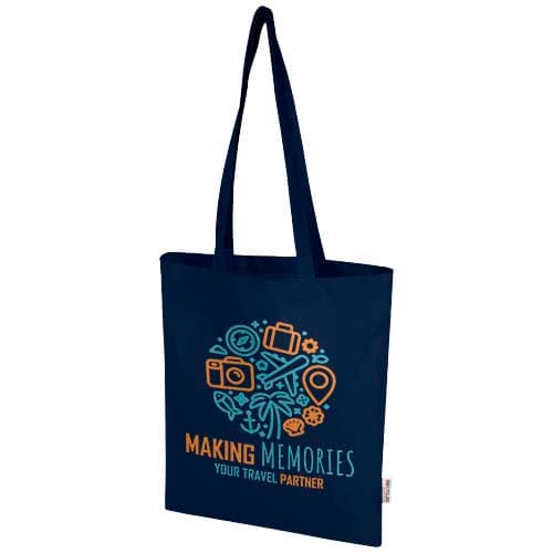 Madras Blend torba na zakupy z bawełny z recyklingu z certyfikatem GRS o gramaturze 140 g/m² i pojemności 7l