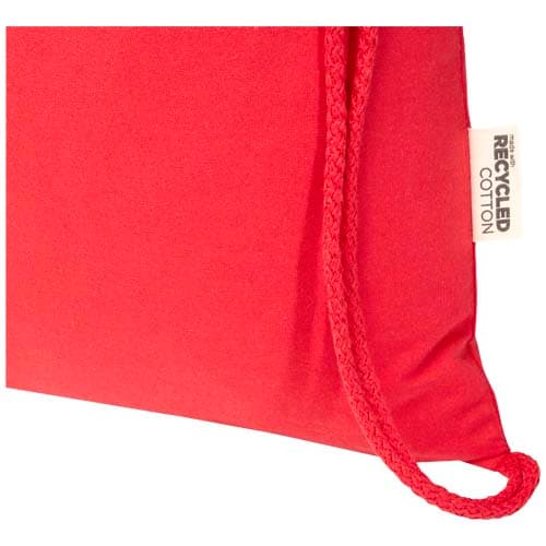 Oregon Blend torba ściągana sznurkiem z materiału materiału z recyklingu, 140 g/m², 5 l, posiadająca certyfikat GRS