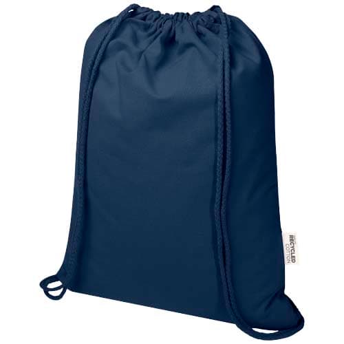 Oregon Blend torba ściągana sznurkiem z materiału materiału z recyklingu, 140 g/m², 5 l, posiadająca certyfikat GRS