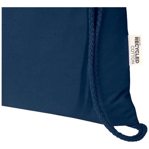 Oregon Blend torba ściągana sznurkiem z materiału materiału z recyklingu, 140 g/m², 5 l, posiadająca certyfikat GRS