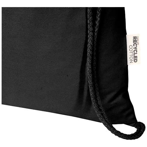 Oregon Blend torba ściągana sznurkiem z materiału materiału z recyklingu, 140 g/m², 5 l, posiadająca certyfikat GRS