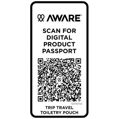 Trip Aware™, kosmetyczka podróżna wykonana z materiałów z recyklingu, 2 l
