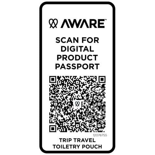 Trip Aware™, kosmetyczka podróżna wykonana z materiałów z recyklingu, 2 l