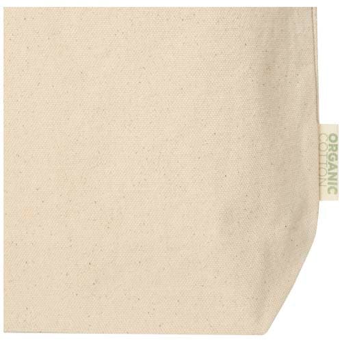 Odisha organiczna torba na zakupy z szerokim dnem z certyfikatem OCS o gramaturze 180 g/m², 11 l