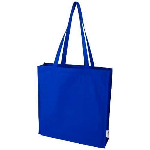 Odisha organiczna torba na zakupy z certyfikatem OCS o gramaturze 180 g/m² z pełnym dnem, 14 l
