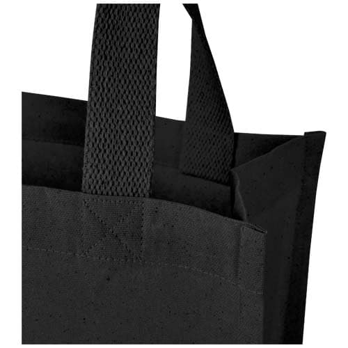 Odessa mini torba na zakupy z dnem wykonana bawełny z recyklingu z certyfikatem GRS o gramaturze 220 g/m² i pojemności 9 l