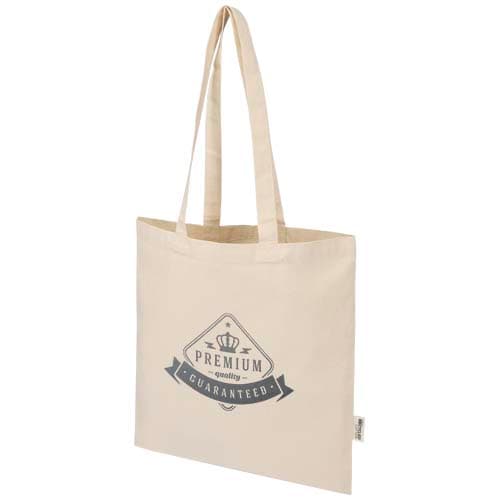Peru Blend torba na zakupy z bawełny z recyklingu z certyfikatem GRS o gramaturze 180 g/m², 7 l