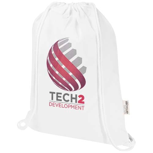 Peru Blend torba ściągana sznurkiem z materiału z recyklingu z certyfikatem GRS o gramaturze 180 g/m², 5 l