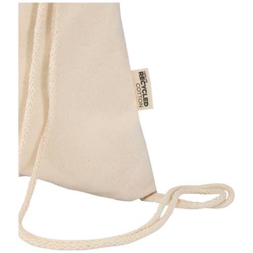 Peru Blend torba ściągana sznurkiem z materiału z recyklingu z certyfikatem GRS o gramaturze 180 g/m², 5 l