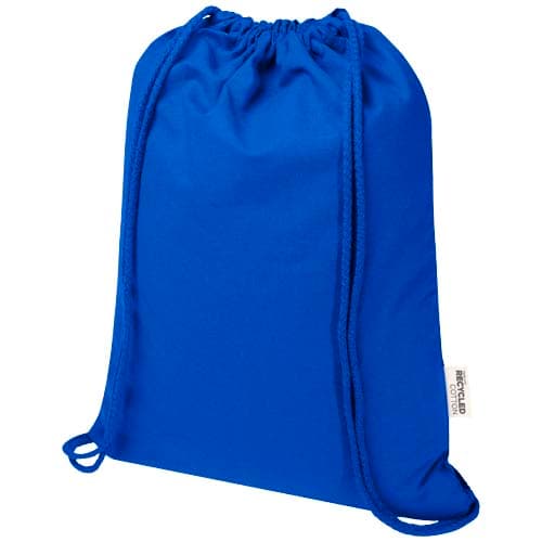 Peru Blend torba ściągana sznurkiem z materiału z recyklingu z certyfikatem GRS o gramaturze 180 g/m², 5 l
