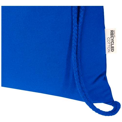 Peru Blend torba ściągana sznurkiem z materiału z recyklingu z certyfikatem GRS o gramaturze 180 g/m², 5 l