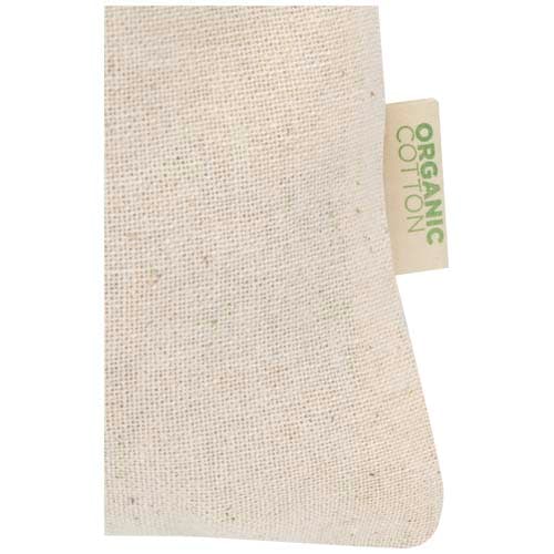 Odisha organiczna torebka prezentowa z certyfikatem OCS o gramaturze 140 g/m² — 15 x 10 cm