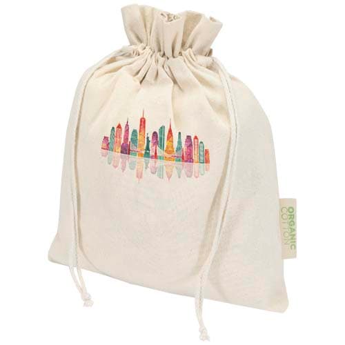 Odisha organiczna torba prezentowa z certyfikatem OCS o gramaturze 140 g/m² — 30 x 25 cm