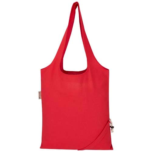 Madras Blend - torba na zakupy, wykonana z recyklingowanej baweły o gramaturze 140 g/m² posiadającej certyfikat GRS, składana