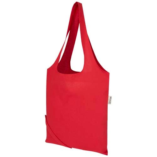 Madras Blend - torba na zakupy, wykonana z recyklingowanej baweły o gramaturze 140 g/m² posiadającej certyfikat GRS, składana