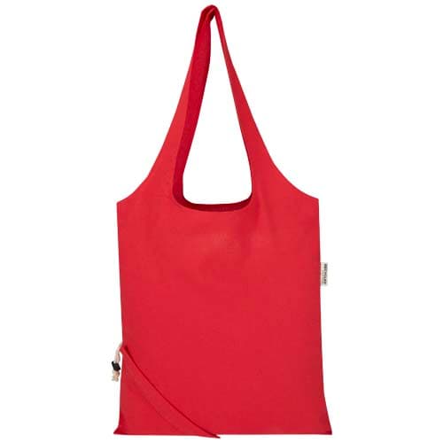 Madras Blend - torba na zakupy, wykonana z recyklingowanej baweły o gramaturze 140 g/m² posiadającej certyfikat GRS, składana