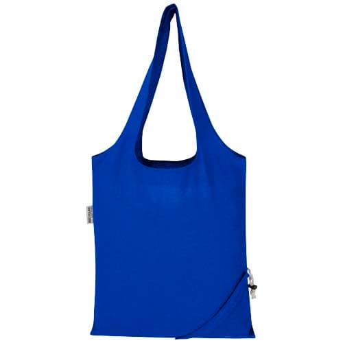 Madras Blend - torba na zakupy, wykonana z recyklingowanej baweły o gramaturze 140 g/m² posiadającej certyfikat GRS, składana