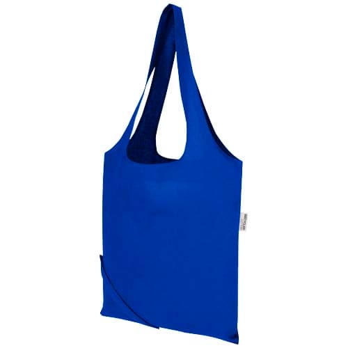 Madras Blend - torba na zakupy, wykonana z recyklingowanej baweły o gramaturze 140 g/m² posiadającej certyfikat GRS, składana