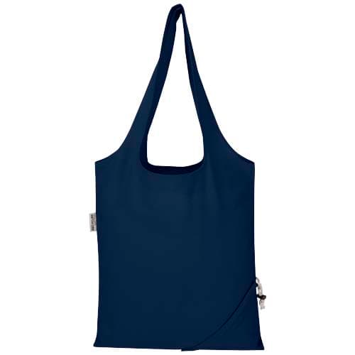 Madras Blend - torba na zakupy, wykonana z recyklingowanej baweły o gramaturze 140 g/m² posiadającej certyfikat GRS, składana