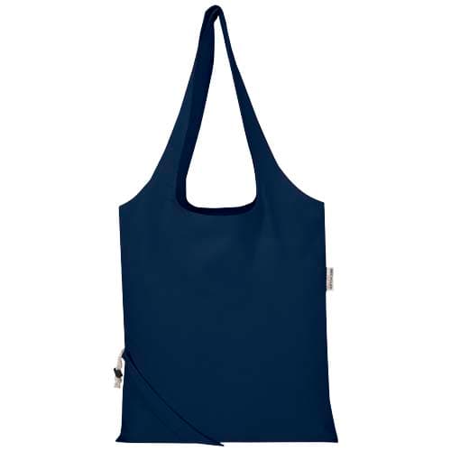Madras Blend - torba na zakupy, wykonana z recyklingowanej baweły o gramaturze 140 g/m² posiadającej certyfikat GRS, składana