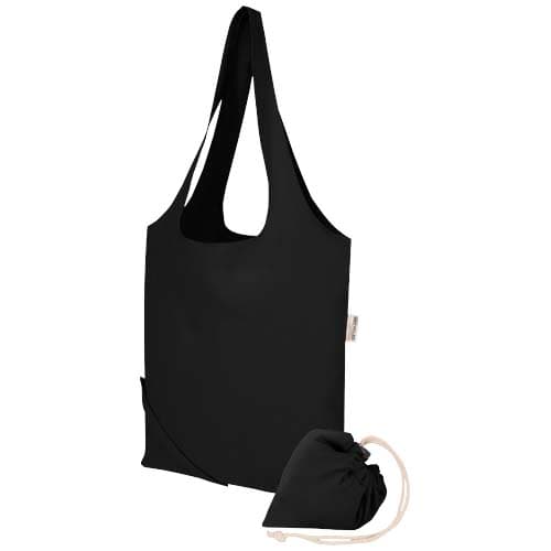 Madras Blend - torba na zakupy, wykonana z recyklingowanej baweły o gramaturze 140 g/m² posiadającej certyfikat GRS, składana