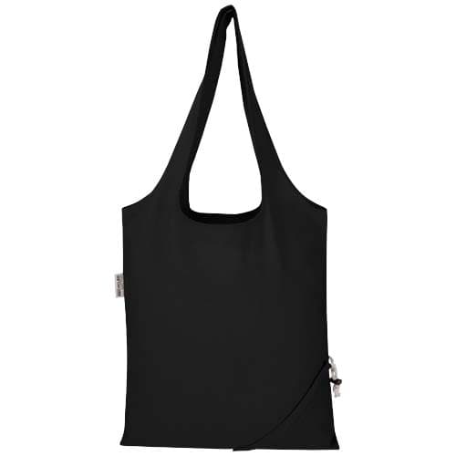 Madras Blend - torba na zakupy, wykonana z recyklingowanej baweły o gramaturze 140 g/m² posiadającej certyfikat GRS, składana