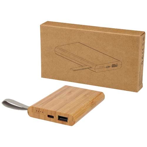 Powerbank Tulda o pojemności 5 000 mAh wykonany z bambusa