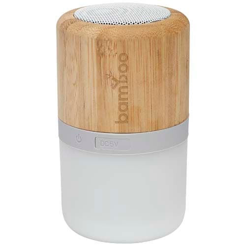 Bambusowy głośnik Bluetooth® Aurea z podświetleniem
