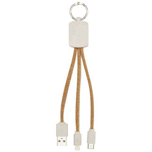Bates słoma pszeniczna i korek, kabel do ładowarki 3 w 1