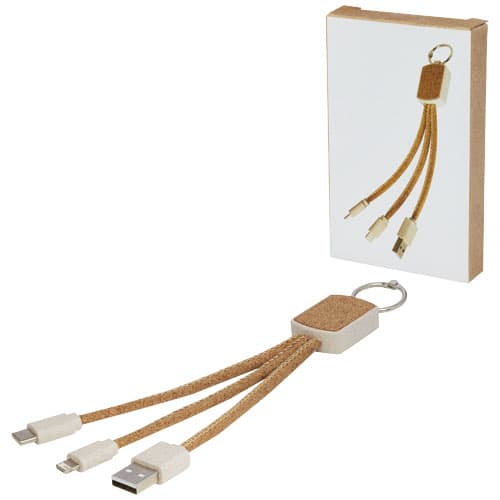 Bates słoma pszeniczna i korek, kabel do ładowarki 3 w 1