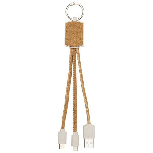 Bates słoma pszeniczna i korek, kabel do ładowarki 3 w 1