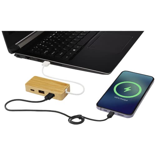Tapas bambusowy koncentrator USB