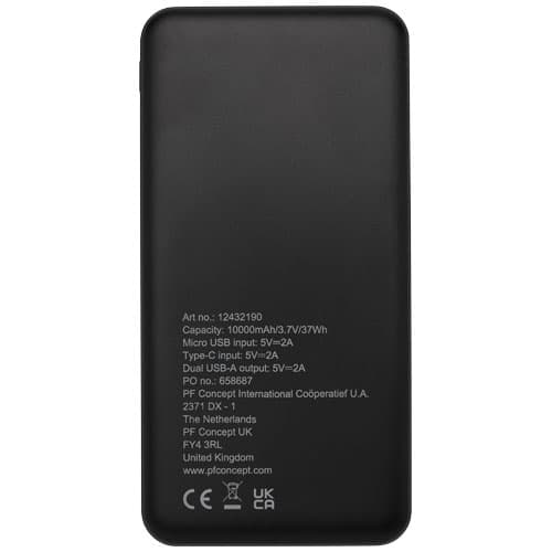Loop powerbank o pojemności 10 000 mAh z tworzyw sztucznych pochodzących z recyklingu