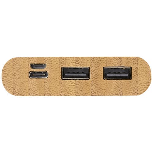 Powerbank Tulda o pojemności 10,000 mAh wykonany z bambusa