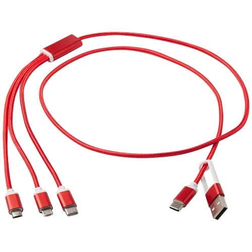 Versatile kabel do ładowania 5-1 z aluminium z recyklingu