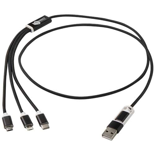 Versatile kabel do ładowania 5-1 z aluminium z recyklingu