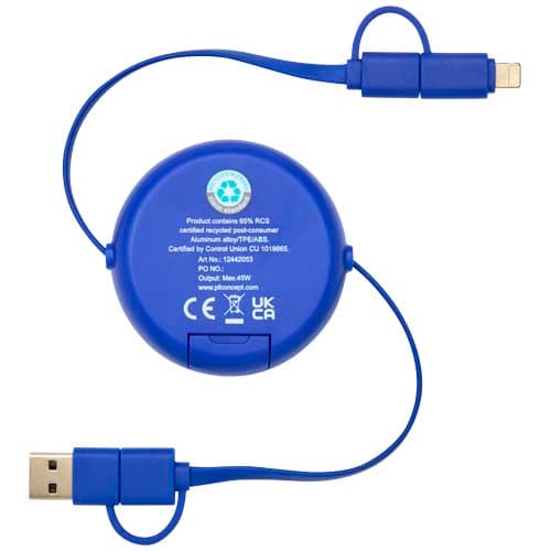 Alasia zwijany kabel do synchronizacji danych i szybkiego ładowania 5 w 1 45 W o długości 100 cm z tworzyw sztucznych i alumi