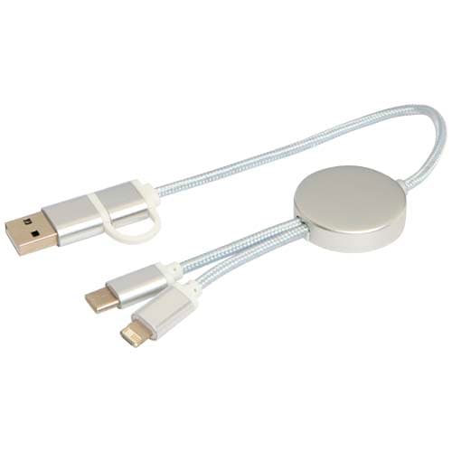 Alasia kabel do synchronizacji danych i szybkiego ładowania 5 w 1 27 W o długości 30 cm z tworzyw sztucznych i aluminium poch
