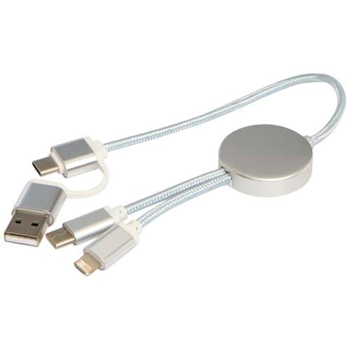 Alasia kabel do synchronizacji danych i szybkiego ładowania 5 w 1 27 W o długości 30 cm z tworzyw sztucznych i aluminium poch
