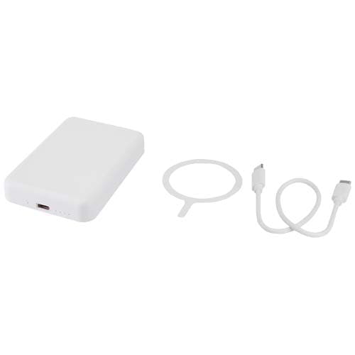 Acrab magnetyczny bezprzewodowy powerbank o pojemności 5000 mAh i mocy 15 W z technologią PD 20 W — wykonany z tworzyw sztycz