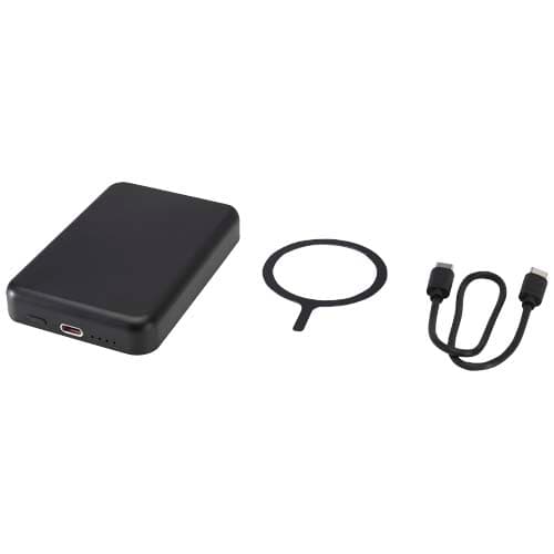Acrab magnetyczny bezprzewodowy powerbank o pojemności 5000 mAh i mocy 15 W z technologią PD 20 W — wykonany z tworzyw sztycz